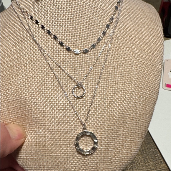 Mixit Delicates Layered Silver Tone Necklace (BR1010/6) - Picture 3 of 9